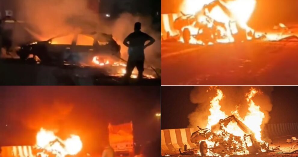 mirzapur road accident 11 dead 9 burnt alive in multi vehicle crash in up check how it occurred list of victims aid announced by pm