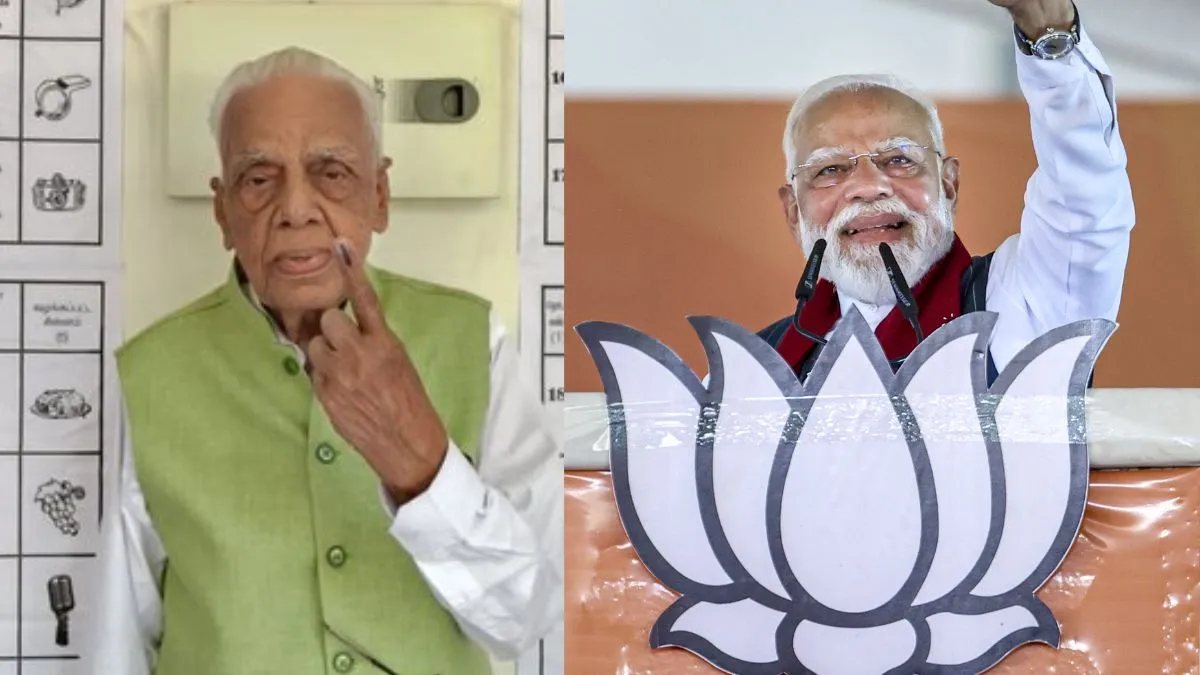 99 साल की उम्र में वोट डालने पहुंचे पूर्व मंत्री, PM मोदी ने की तारीफ