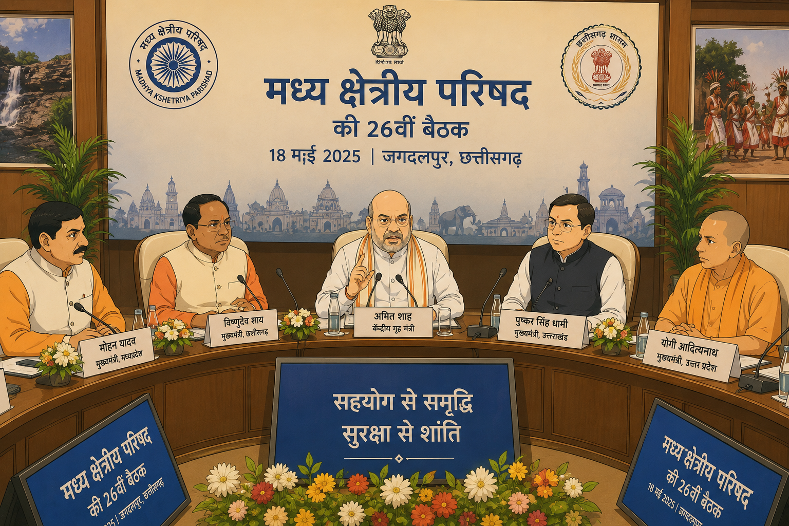 मध्य क्षेत्रीय परिषद की 26वीं बैठक शुरू, अमित शाह की अध्यक्षता में जुटे 4 राज्यों के मुख्यमंत्री