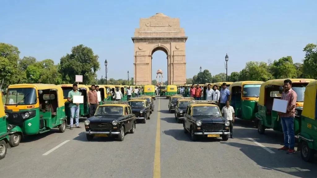 delhi auto taxi union strike 1 1779332607