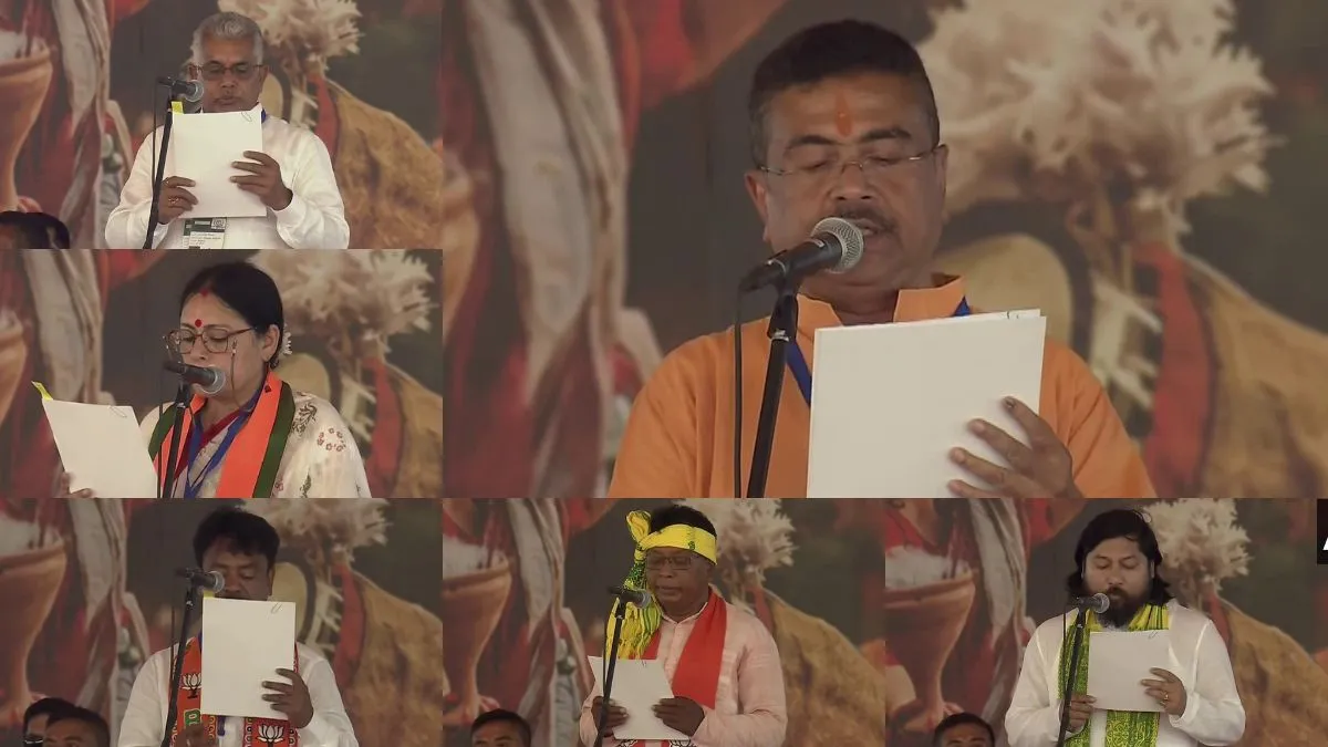पश्चिम बंगाल में BJP की पहली सरकार, शुभेंदु अधिकारी ने CM पद की ली शपथ