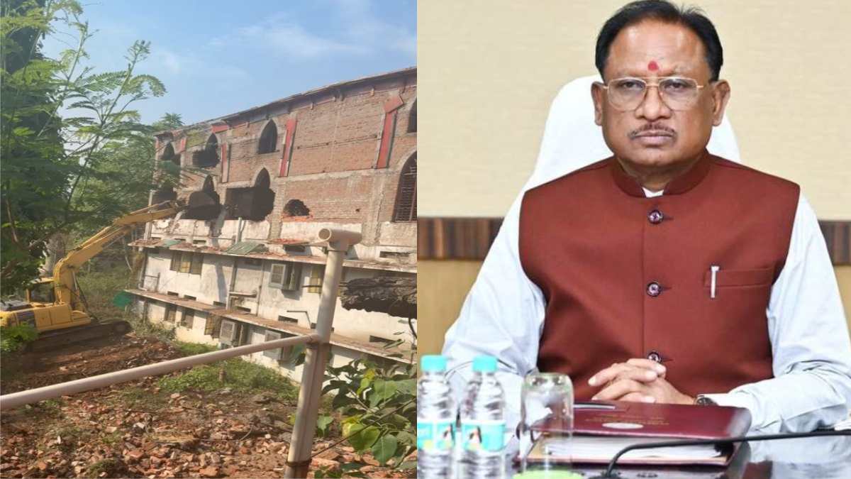 सेंट पॉल स्कूल परिसर में चला बुलडोजर: विवादित सामुदायिक भवन ढहाया, चर्च निर्माण के लगे थे आरोप