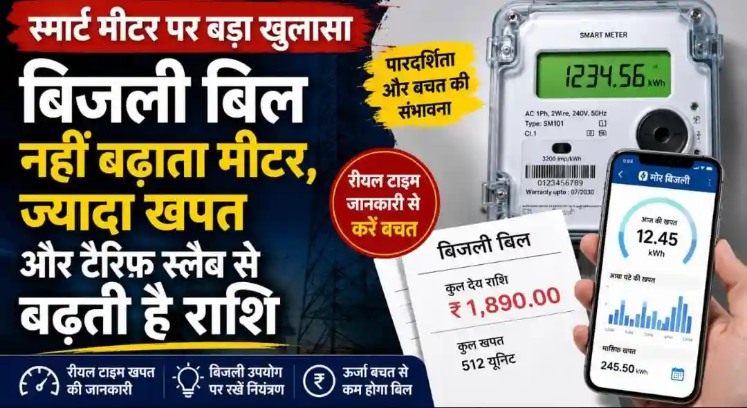 स्मार्ट मीटर से नहीं बढ़ता बिजली बिल, रीयल टाइम मॉनिटरिंग से बढ़ती है पारदर्शिता और बचत