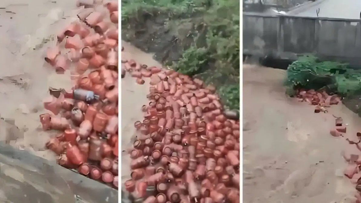 महाराष्ट्र की पातालगंगा नदी में बहे 3,000 एलपीजी गैस सिलेंडर, कलेक्टर ने जारी की सख्त चेतावनी
