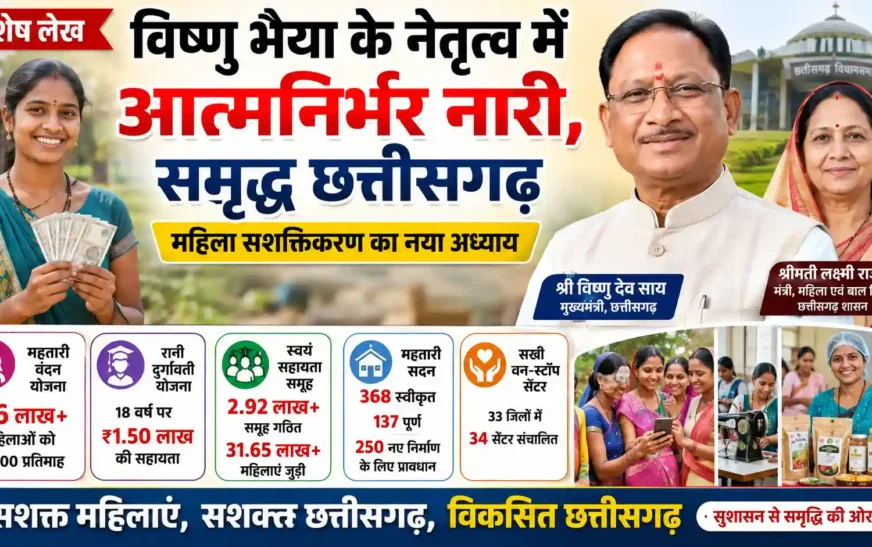 विशेष लेख: विष्णु भैया के नेतृत्व में आत्मनिर्भर नारी, समृद्ध छत्तीसगढ़ : महिला सशक्तिकरण का नया अध्याय