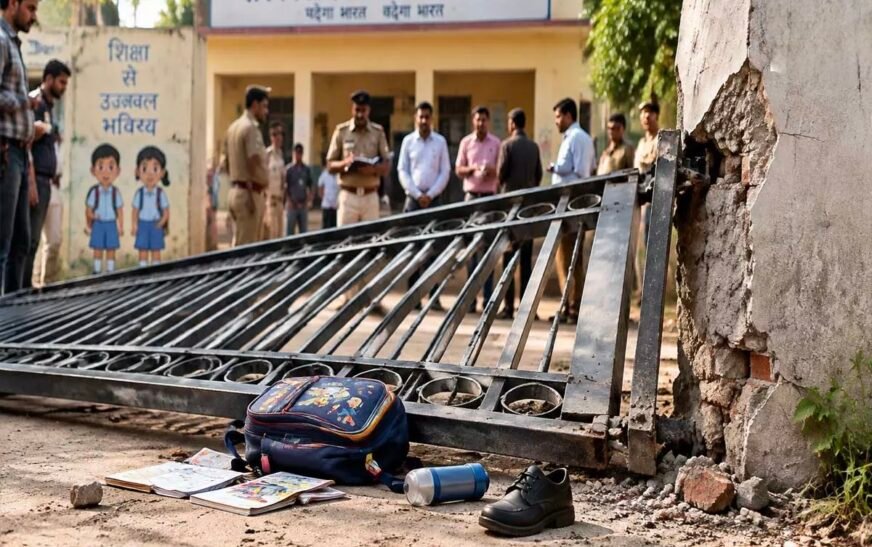 बलौदाबाजार में स्कूल गेट गिरने से मासूम की मौत, लापरवाही पर उठे सवाल