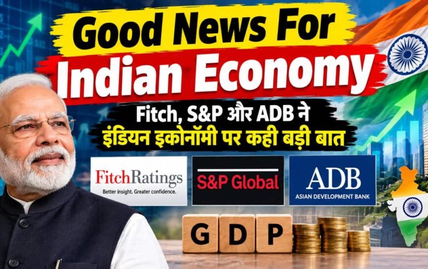 Indian Economy पर बड़ी खबर: S&P ने GDP ग्रोथ अनुमान बढ़ाकर 7% किया, Fitch और ADB के अनुमान भी चर्चा में